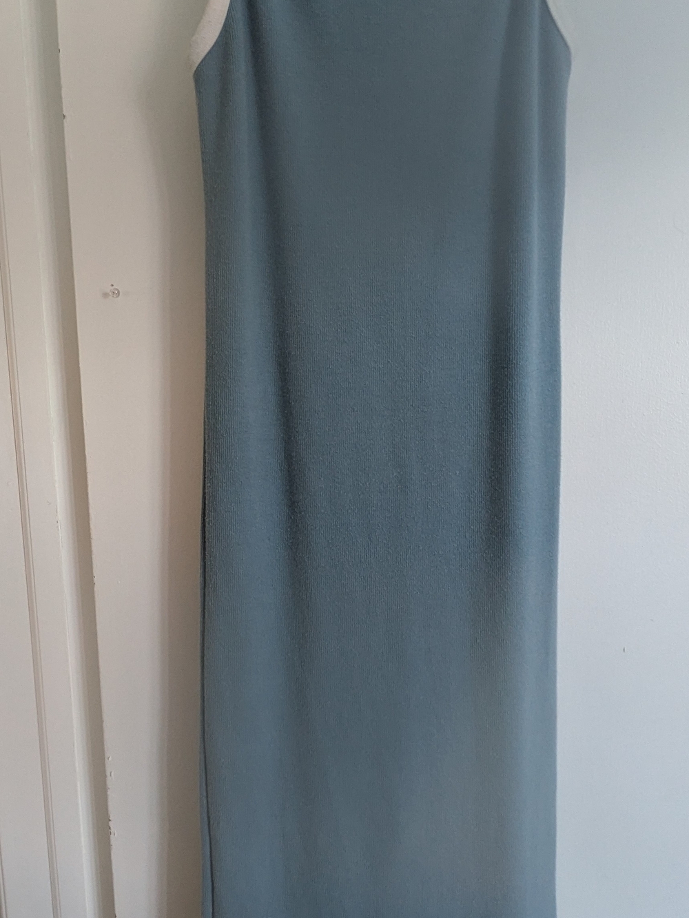 ROLLA'S Slim Straight Maxi Skirt in Slate Blue